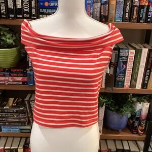 Wild Fable Red and White Striped Top NWT